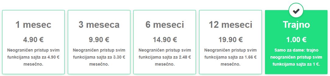 Besplatno VIP calnstvo za dame